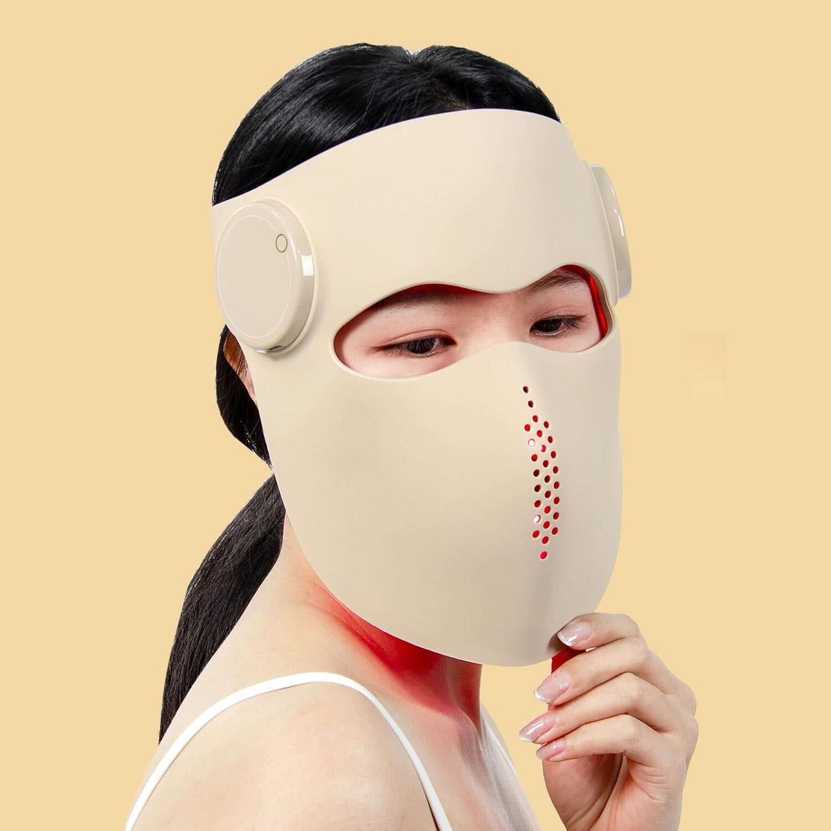 Red LED Light Therapy Face Mask – 2 Adjustable Levels, USB Powered – image 1